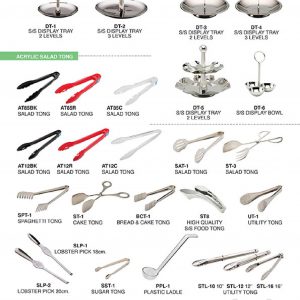 Horeca-Display-Tray-Acrylic-Salad-Tong-S Nut-Crab-Cracker